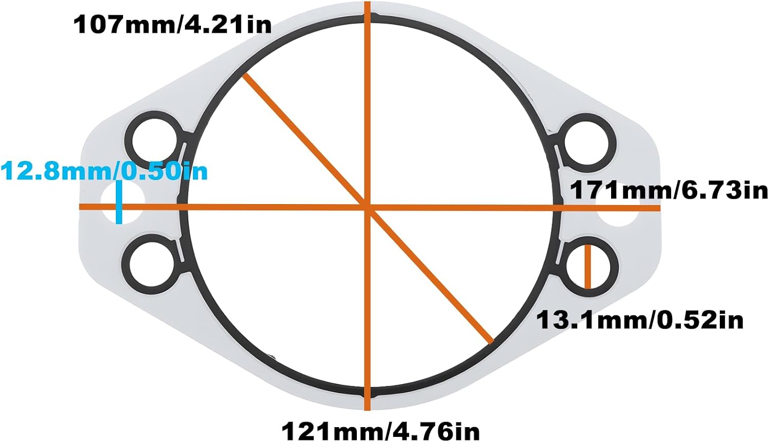 Drive Auxiliary Hydraulic Pump Gasket 4896897 Compatible with Cum-mins 4B 6B 5.9 6.7L ISB ISC 8.3C Diesel Engines