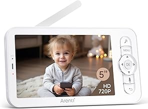 ARENTI Kids Camera Monitor, 5 Inch 720P Wireless Eat Reminder, Motion/Crying Detection, Compatible with BABY12 Kids Camera (B0CMQPX7KW
