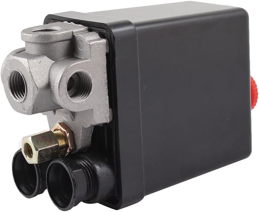 Air Compressor Pump Pressure Switch Control Valve 175PSI 20Amp 4 Ports