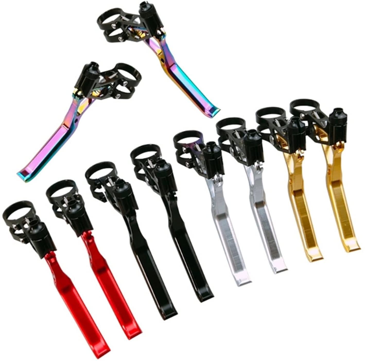 Leve freno per bici da strada pieghevoli in lega di alluminio leggera Leve freno per bici 1 paio Set di leve freno a mano per bicicletta MTB Set di leve freno a V per bicicletta Leve cambio (Color :