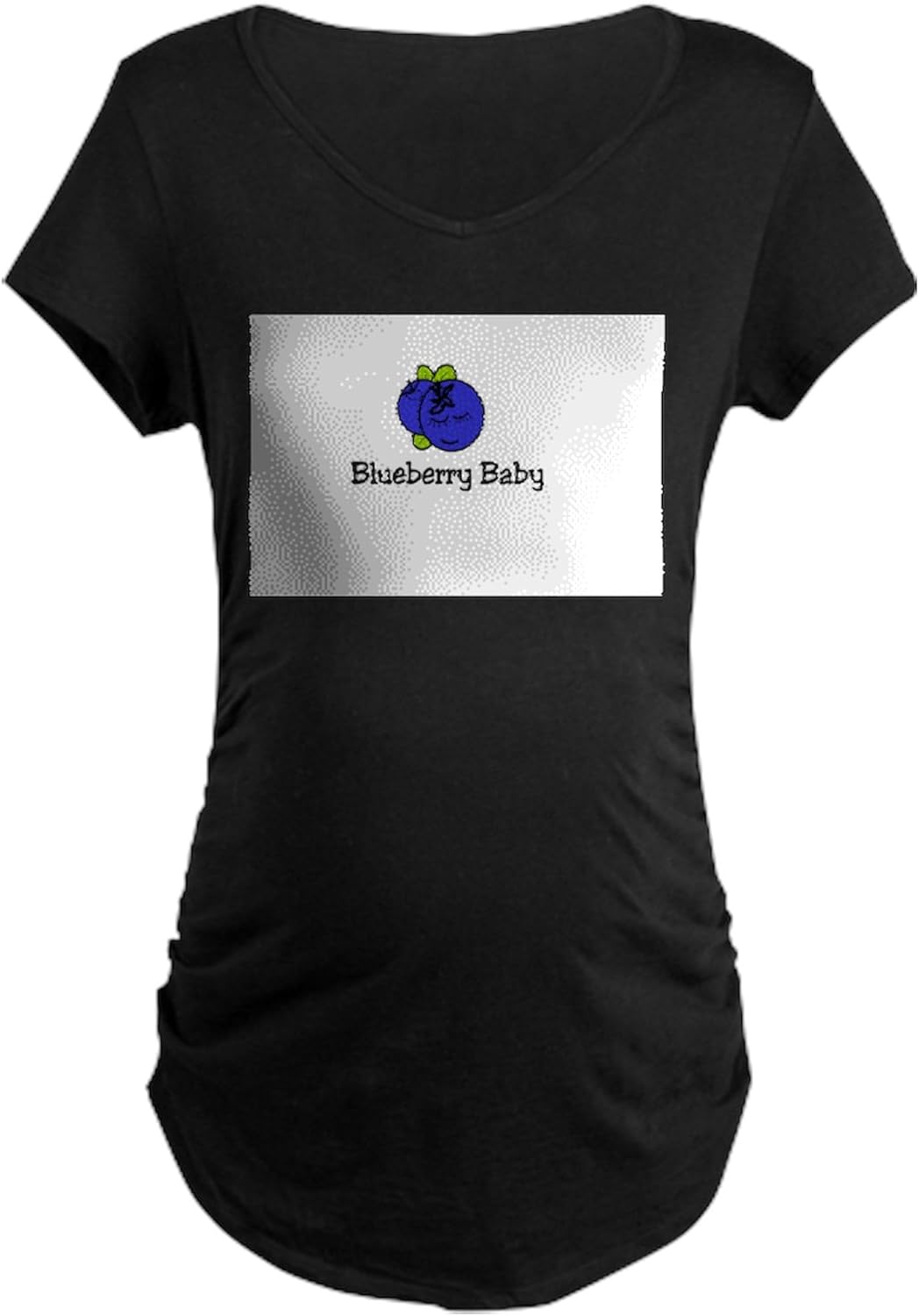 CafePress Blueberry Baby Maternity T Shirt Women's Maternity Ruched Side T-Shirt