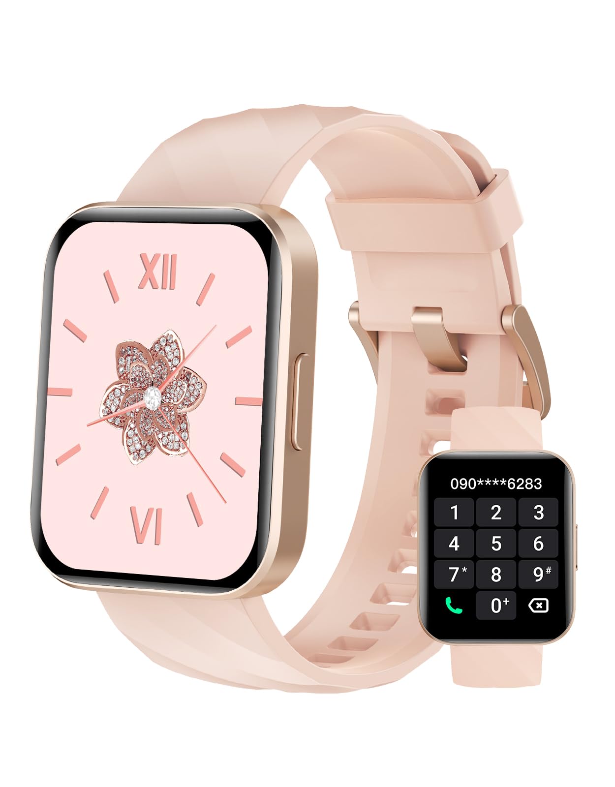 Dakofied スマートウォッチ iPhone アンドロイド対応 Bluetooth通話 1.85インチ画面み