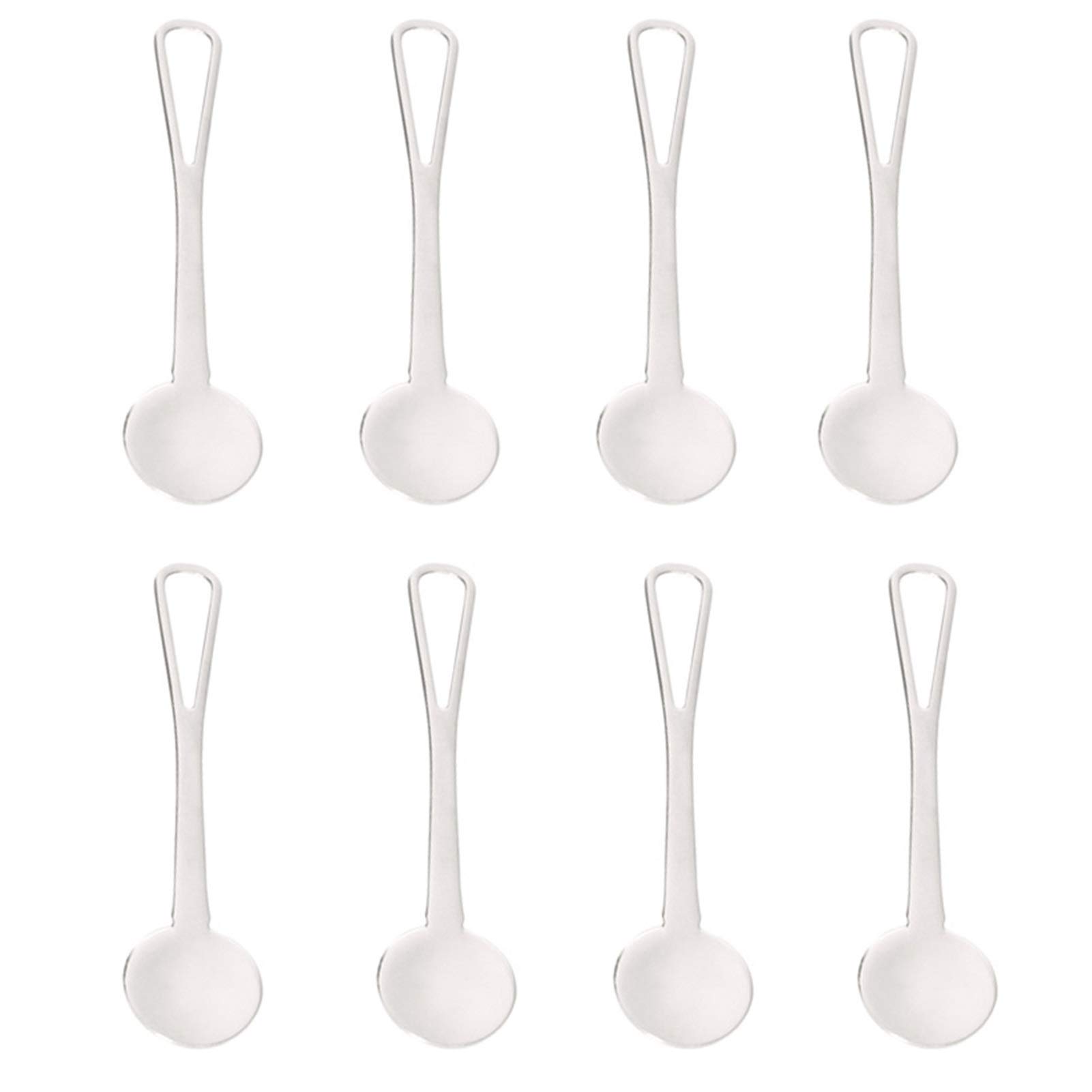 Cucharas de Postre Acero inoxidable 304, café, bebidas, barra de agitación de leche, batido, postre, cucharón de agitación de miel, cuchara de azúcar, mango largo y mango corto ​Cucharas de Cóctel