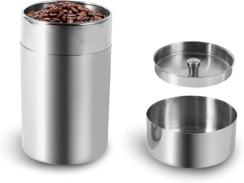 Miniatura 8 de Lata de té, latas de té de acero inoxidable, recipientes de metal con tapa de sello interior, recipientes de cocina para el hogar, recipientes para