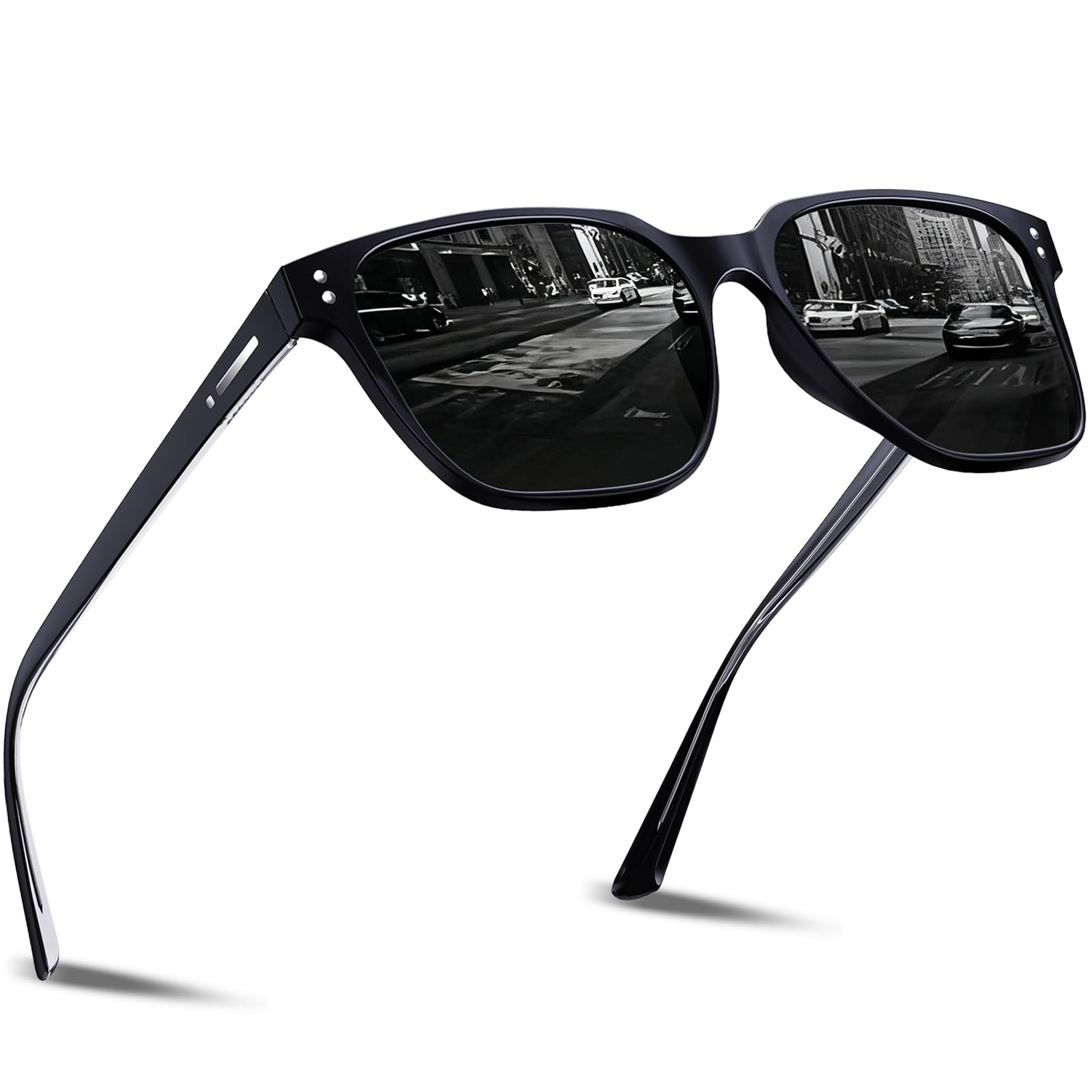 DADA-PRO Sonnenbrille Herren Polarisiert Damen Sonnenbrille Retro Verspiegelt Polarisierte Brille UV400 Schutz Classic Sunglasses Men Women für Angeln Fahren