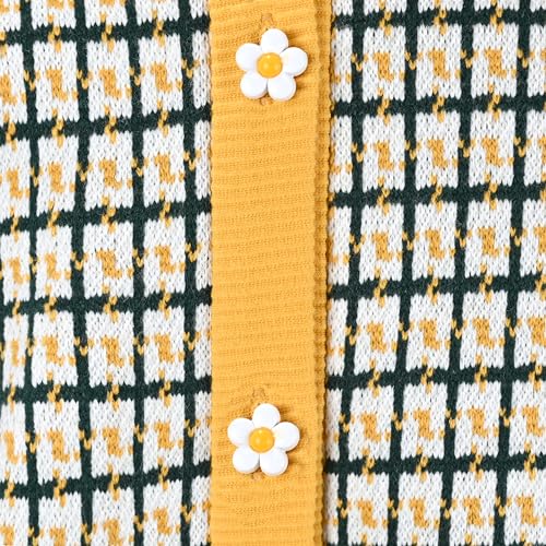 Sunny Fashion Girls Cardigan Button Up Sweater Long Sleeve Warm Casual Knit Jacket3