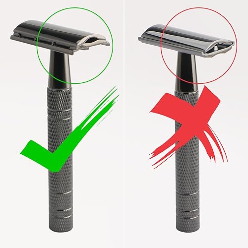 Miniatura 88 de Maquinilla de afeitar de seguridad de doble filo con soporte, maquinilla de afeitar de una sola hoja para hombres y mujeres, maquinilla de afeitar