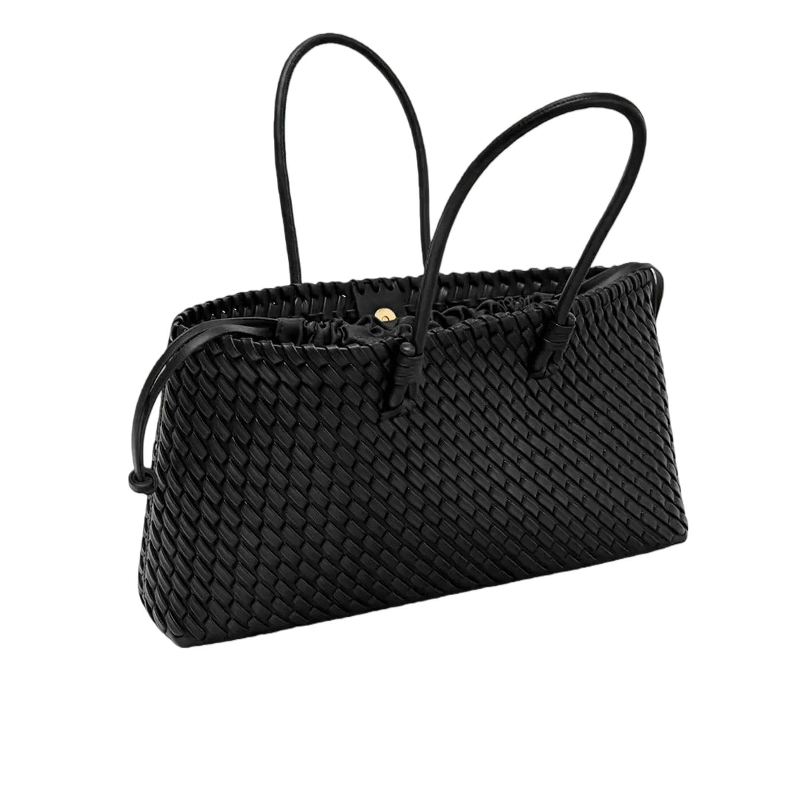 Borsa Donna A Tracolla Tessuta da di Grande capacità-Burgundy-l