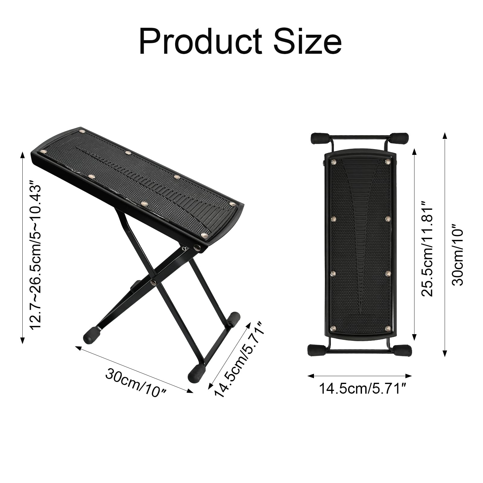 Gitarren-Fußhocker, Fußhocker für E-Gitarre, Gitarren Zubehör, Zusammenklappbares Und Stabiles Musikinstrumentenzubehör, Geeignet für E -Gitarre, Kindergitarre, Akustikgitarre