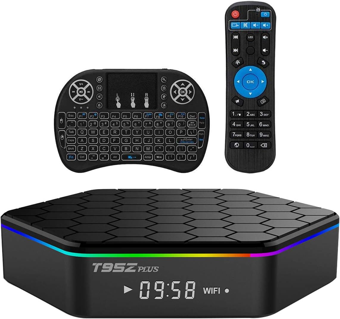 T95Z Plus Amlogic S912 Octa-Core 2.4/5.8G Dual-Band 64Bit BT4.0 H.265 UHD 4K Android Box with Mini Wireless Keyboard & Remote (2G+16G)
