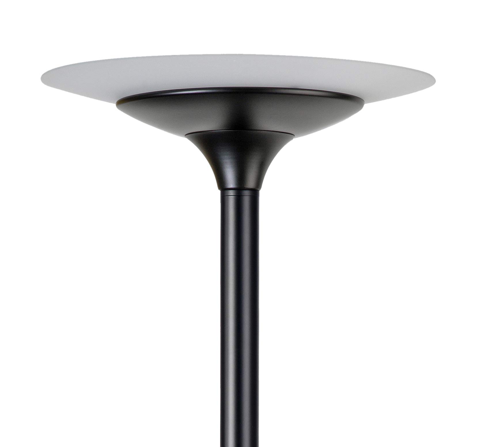 Lampadaire LED Unilux Leddy - Variateur Tactile, 3000 Lumens, Verre Dépoli, Noir, 180cm