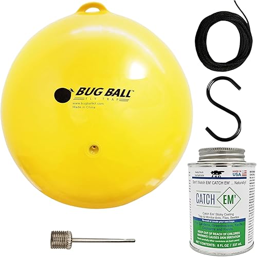 Gnat Ball - Kit completo de 5 unidades para principiantes - mosquitos, mosca de la casa, no se transparenta, pulgones y trampa para insectos de amor