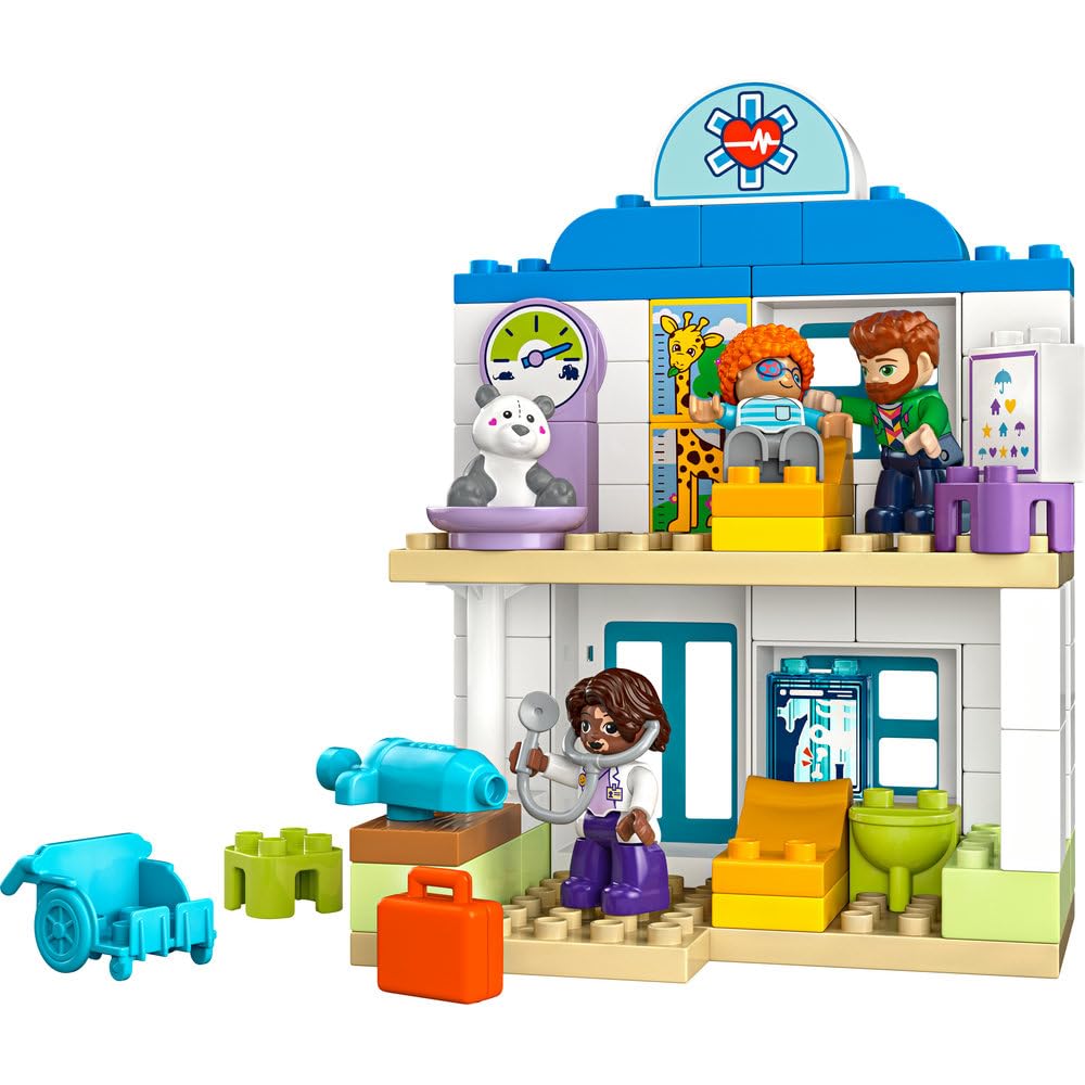 LEGO DUPLO Prime Esperienze: Visita dal Dottore, Giocattolo Educativo per Bambini e Bambine da 2 Anni, Giochi di Ruolo Didattici con Personaggi e Accessori, Sviluppo delle Abilità Socio-Emotive 10449