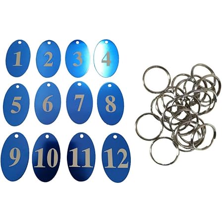 Targhette Portachiavi Metalliche Numerate 1-100 - Alluminio Per ID E Bagagli - Foto 2