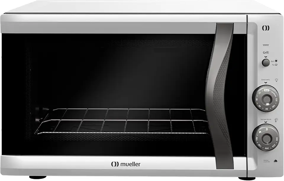 Forno Elétrico de bancada Mueller 50 litros e Vidro Duplo MFB50F 220V Branco