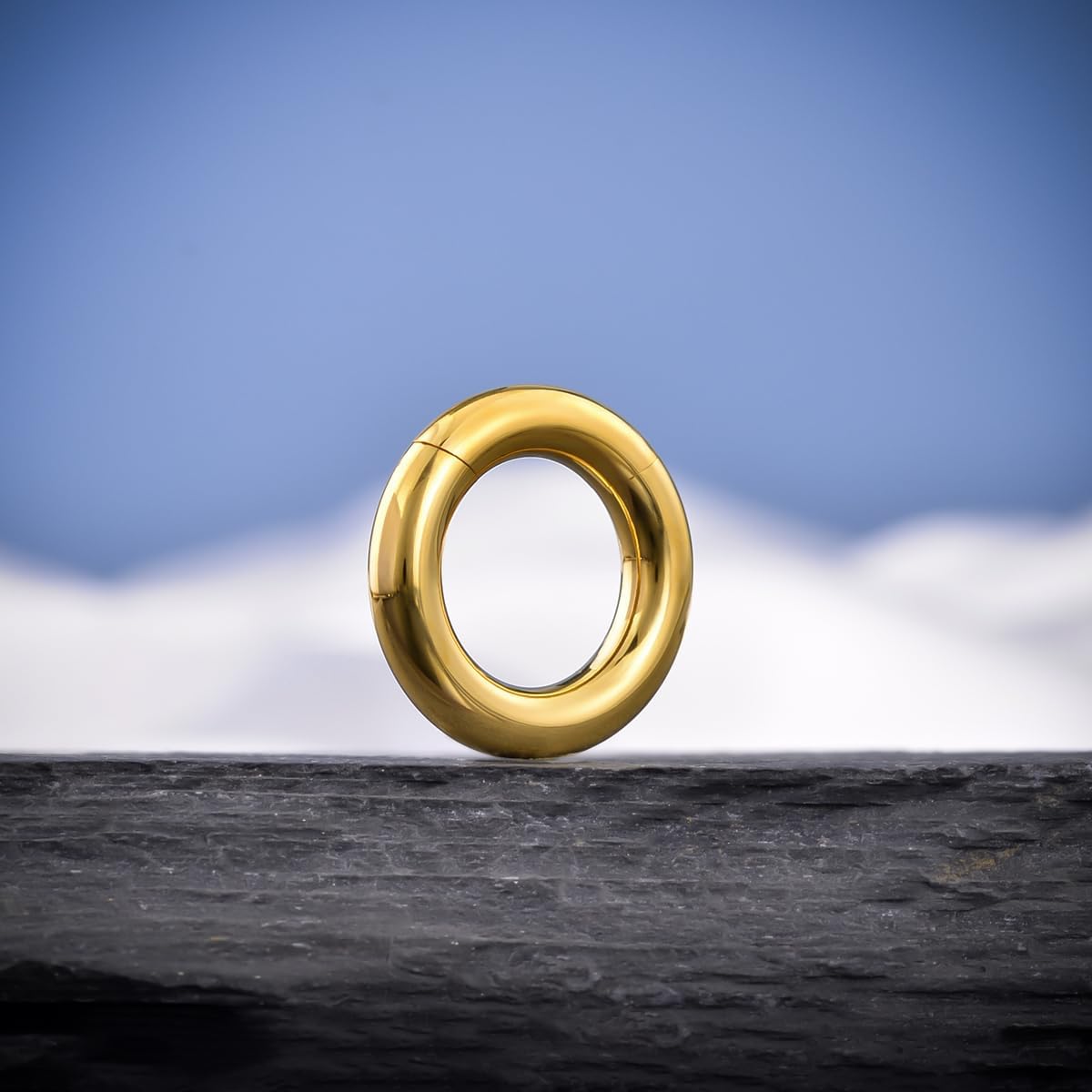 PONWAG 1 Pair Seamless Ear Weight Hoop Gauge Earrings For Stretched Ears Dangle Gauge Hanger 2g 0g 00g Plug Tunnels For Ear Women Body Piercing Jewelry