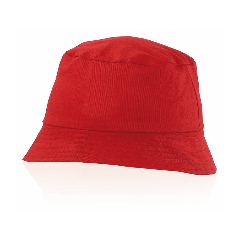 eBuyGB Unisex Kids Red Bucket Hat, Red, Childrens UK