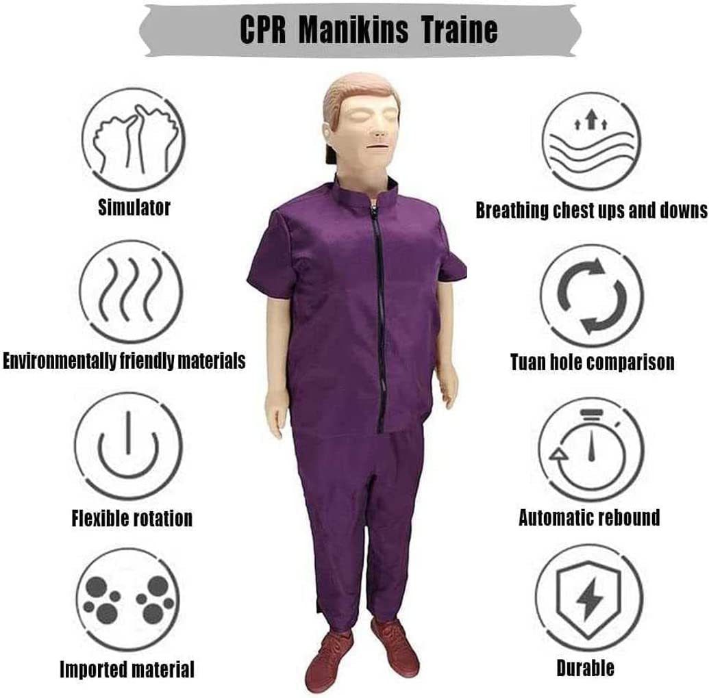 Modèle De Corps Humain Complet d'urgence Médicale Mannequin De Formation De Réanimation Premiers Soins Compressions Thoraciques Simulateur Formation À La Respiration Artificielle Éducatif