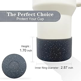 WORBSS Glitter Silicone Boot, Compatible with Stanley Tumbler H2.0 20 30 40oz & Hydro Flask 18-24oz, Accessories for Wide Mouth Water Bottles Protector Bottom Sleeve Cover Bumper As the Best Gfit