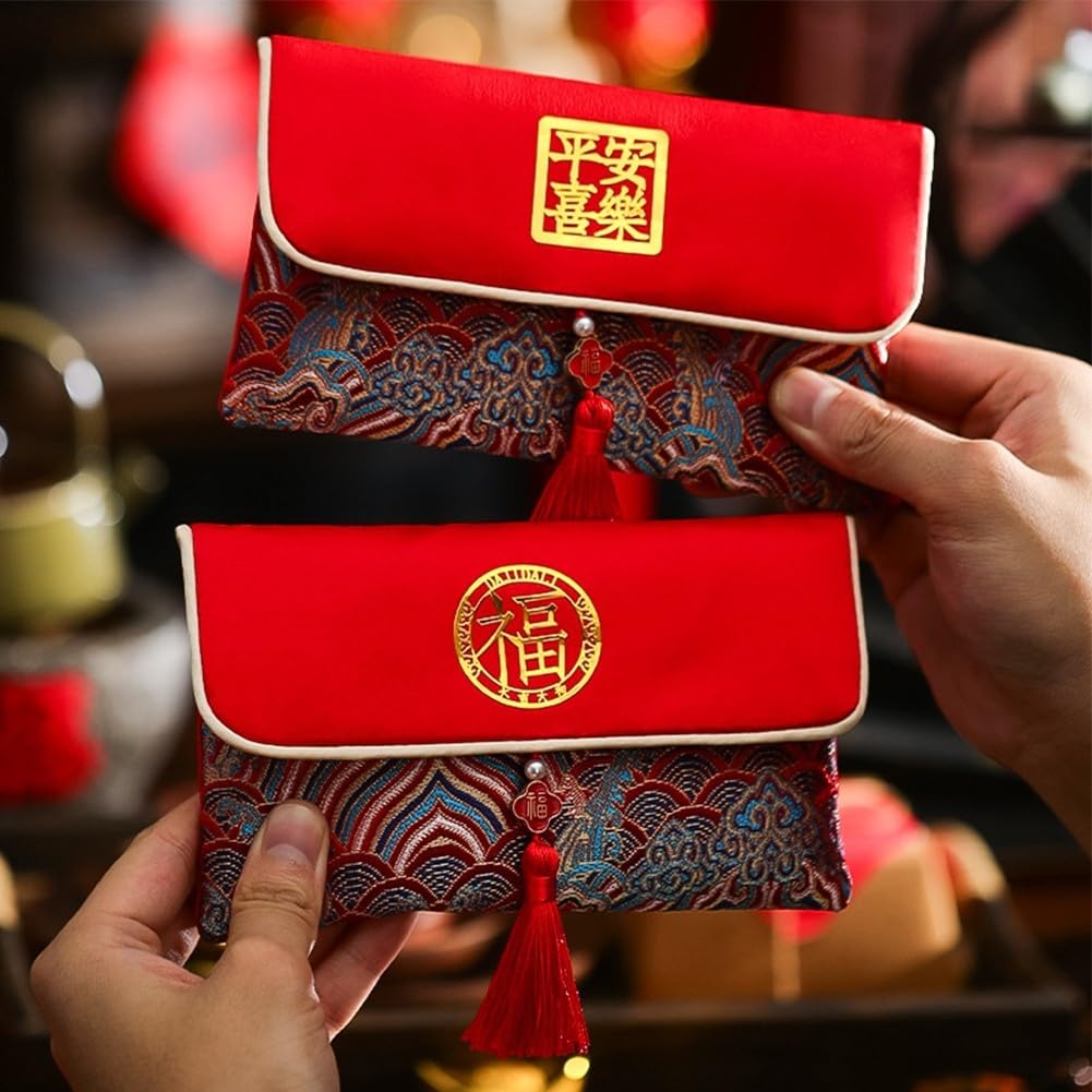 Buste Rosse di Seta Cinese Hong Bao per Capodanno Lunare Festa di Primavera