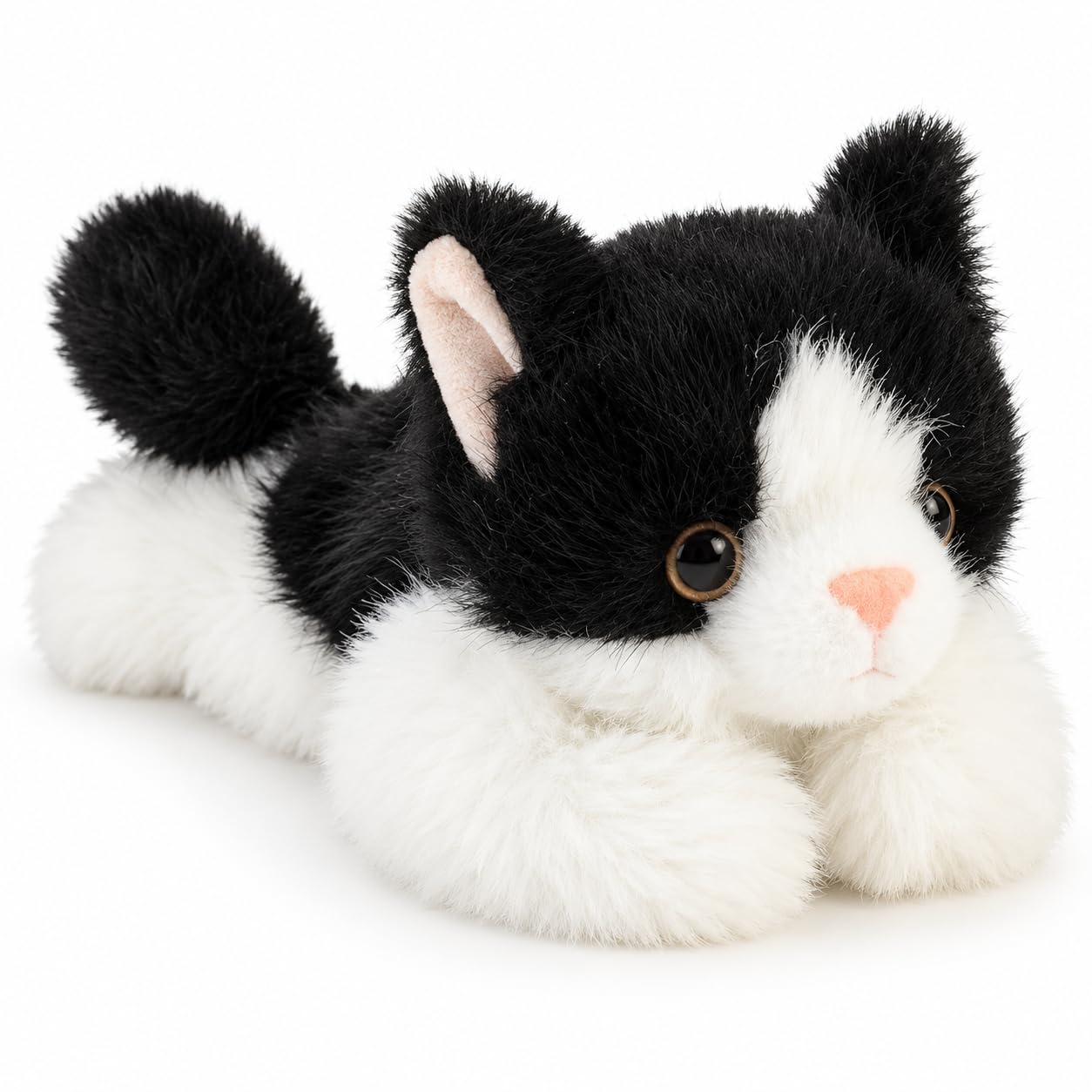 Crochet Gifts, Black and White Cat Teddy, Cuddly Cat Plush Ornament