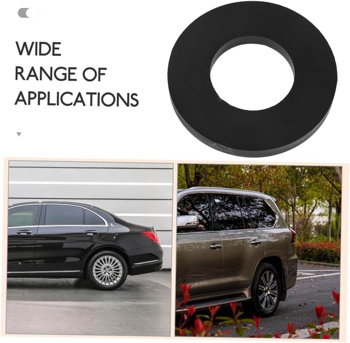 2pcs Shock Absorber Rubber Cushion Rings for Car Suspension Vibration Reduction Mounting Pads Shock Absorbing Pads for Enhanced Performance and Easy Installation