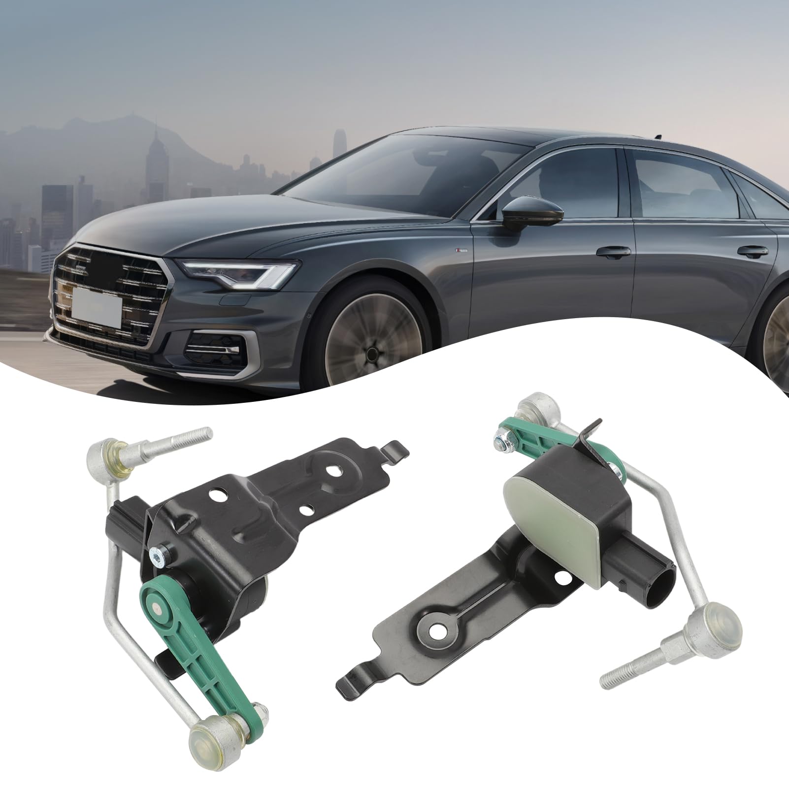 4F0941286B 4F0941286B - Sensor de nivel de suspensión neumática para A6 C6, xenón, regulación de altura 4F2 4F5 4F5 4FH, con varillaje delantero izquierdo y derecho