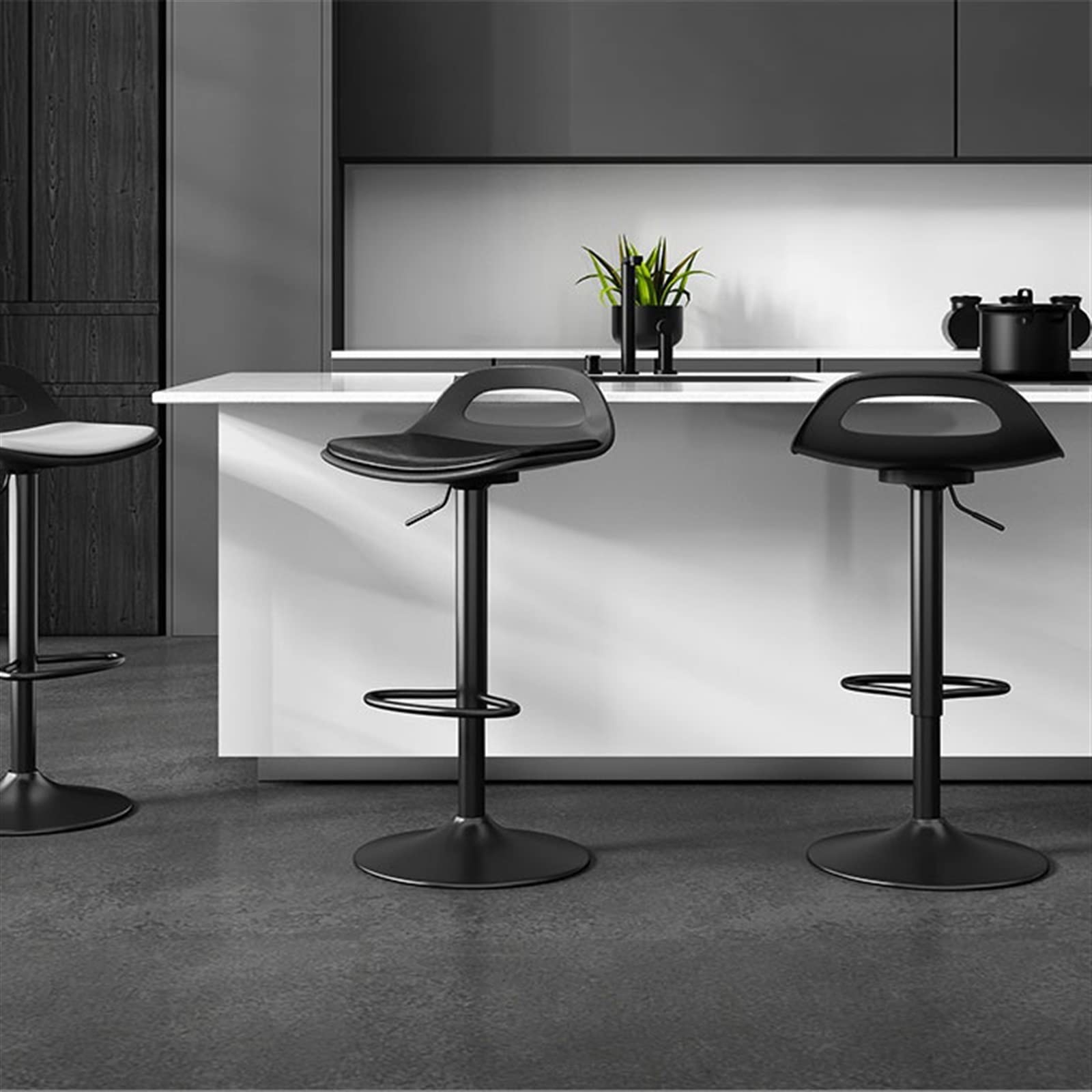 Amazon｜バースツール 高さ調節可能なチェア (58-78cm) バーフロント