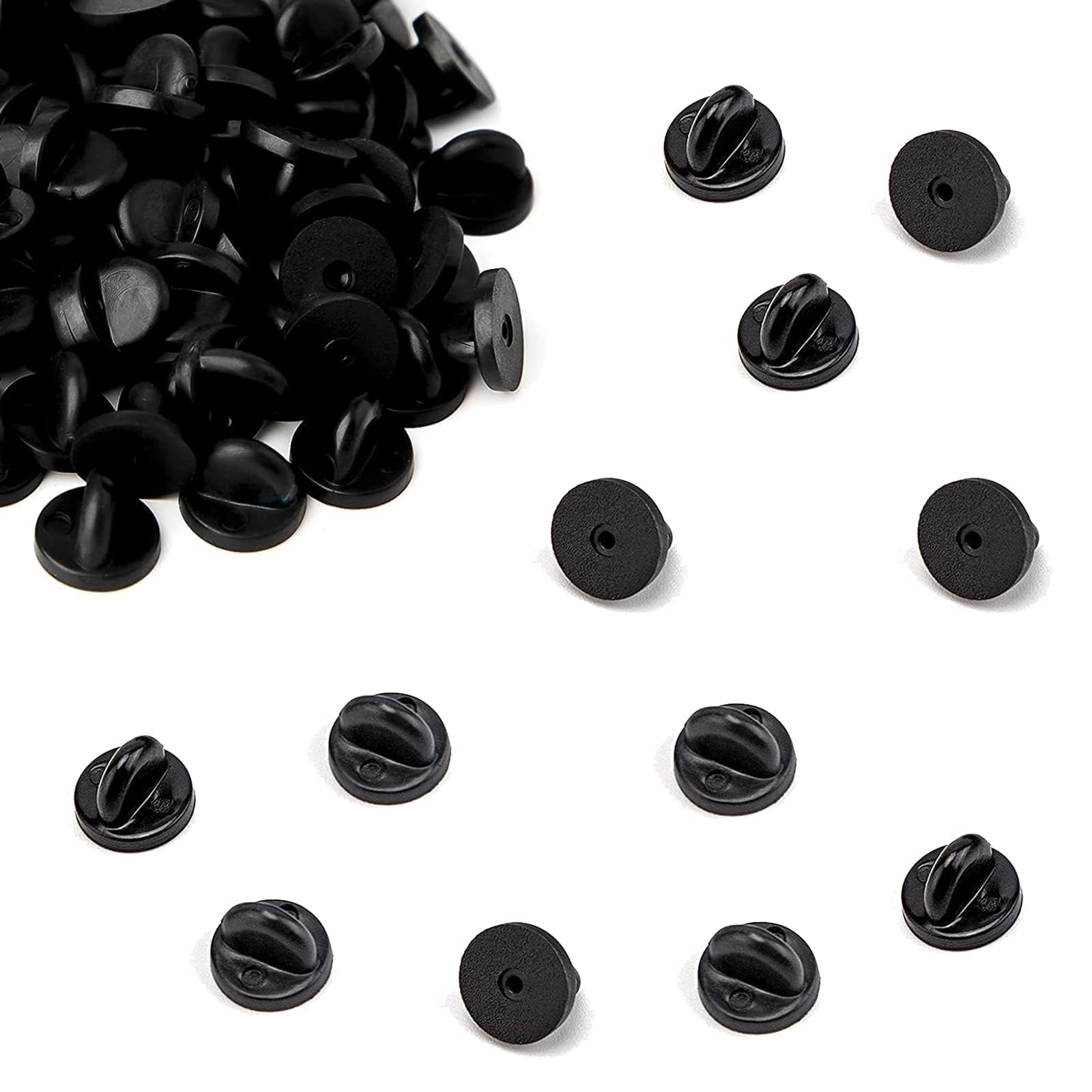 30 Pcs Pin Backs, Rubber Lapel Pin Badge Locking Backs for Badges for Replacement Uniform Locking Tack Pins for Lapel Pins Jewelry Making Hat