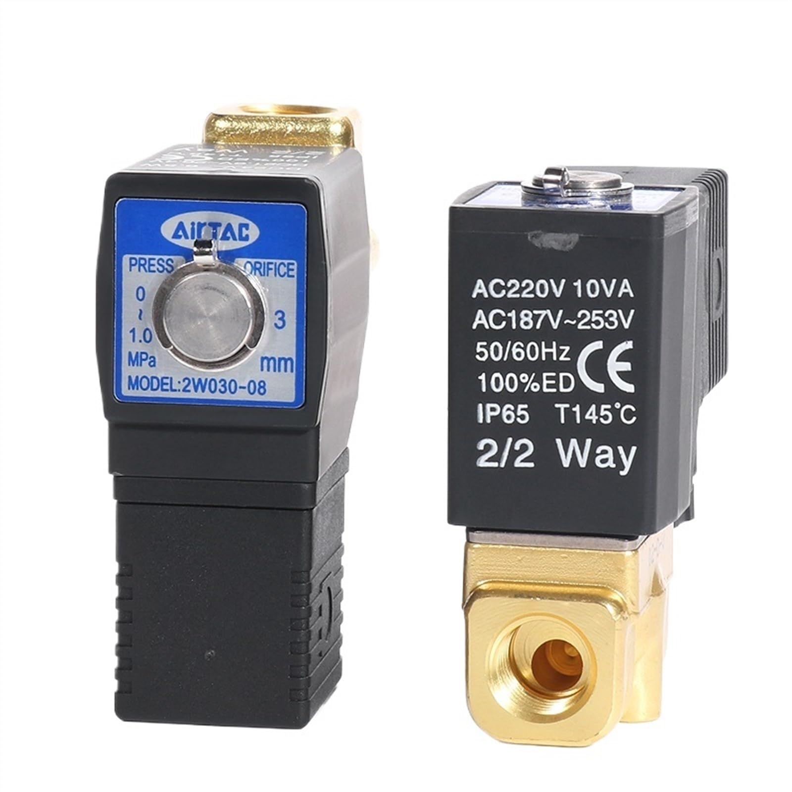 2W030-08 Zawór sterujący płynem 2/2-drożny bezpośredni działający zawór normalnie zamknięty 1/4'' (2W03006A)