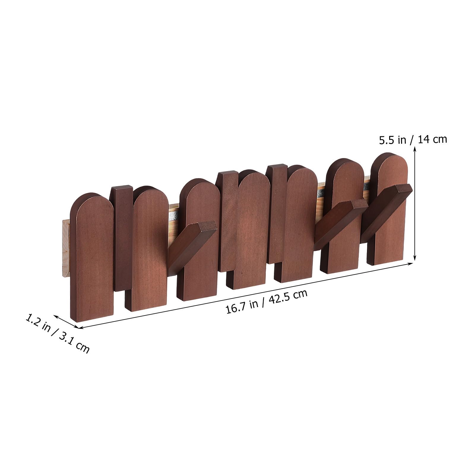 BESTOYARD Massivholz Wandgarderobe 5cm mit Klaviertasten Haken 6 42