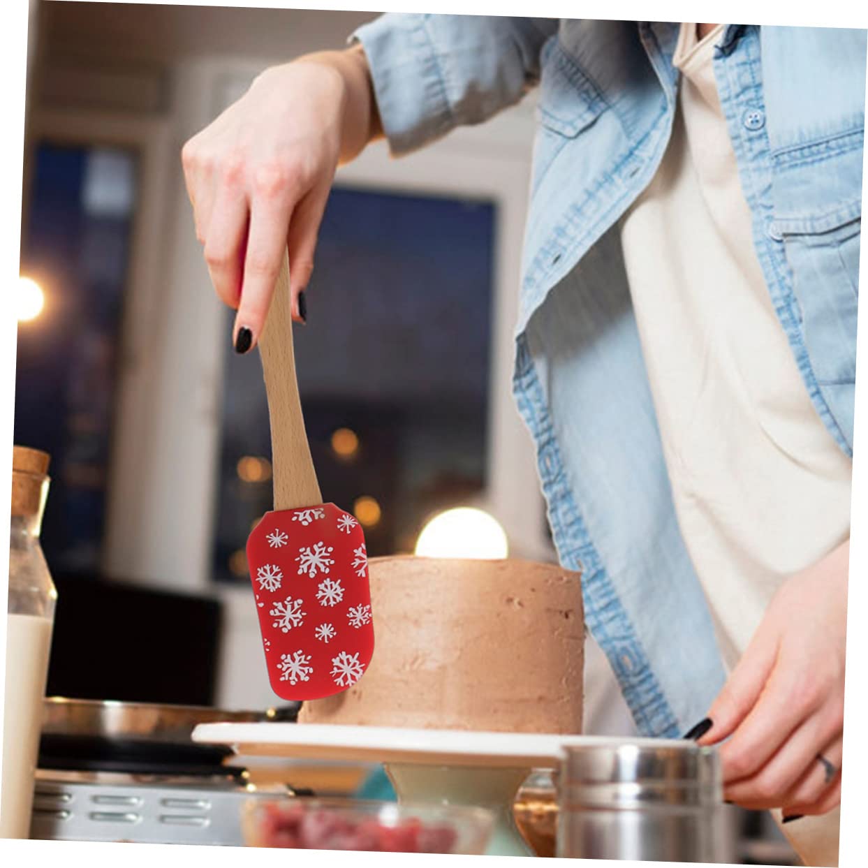 MAGICLULU 5 Juegos Espátula De Silicona Para Crema Cuchillería Sartenes Estera Decoración Y Accesorios De Cocina Utensilios Raspador Para Decorar Pasteles Equipo Gel De Sílice 5 Piezas * 5
