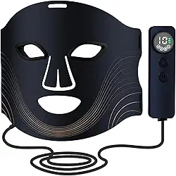 Dispositivo facial LED de 7 cores, máscara terapêutica de luz vermelha, ferramenta de rejuvenescimento portátil, máquina de cuidados com a pele de beleza para uso doméstico antienvelhecimento