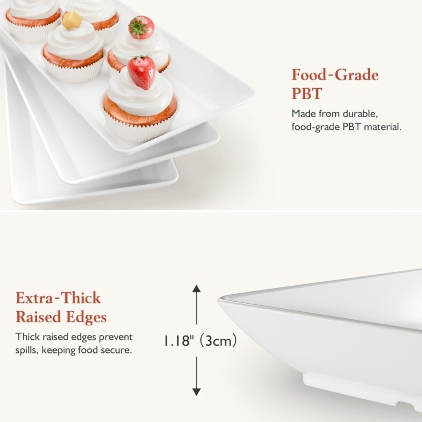 Bandeja de servicio de 3 niveles para frutas y postres Dim Sum – Elegante bandeja de servicio de buffet ideal para eventos y fiestas con catering, exhibición versátil de autoservicio