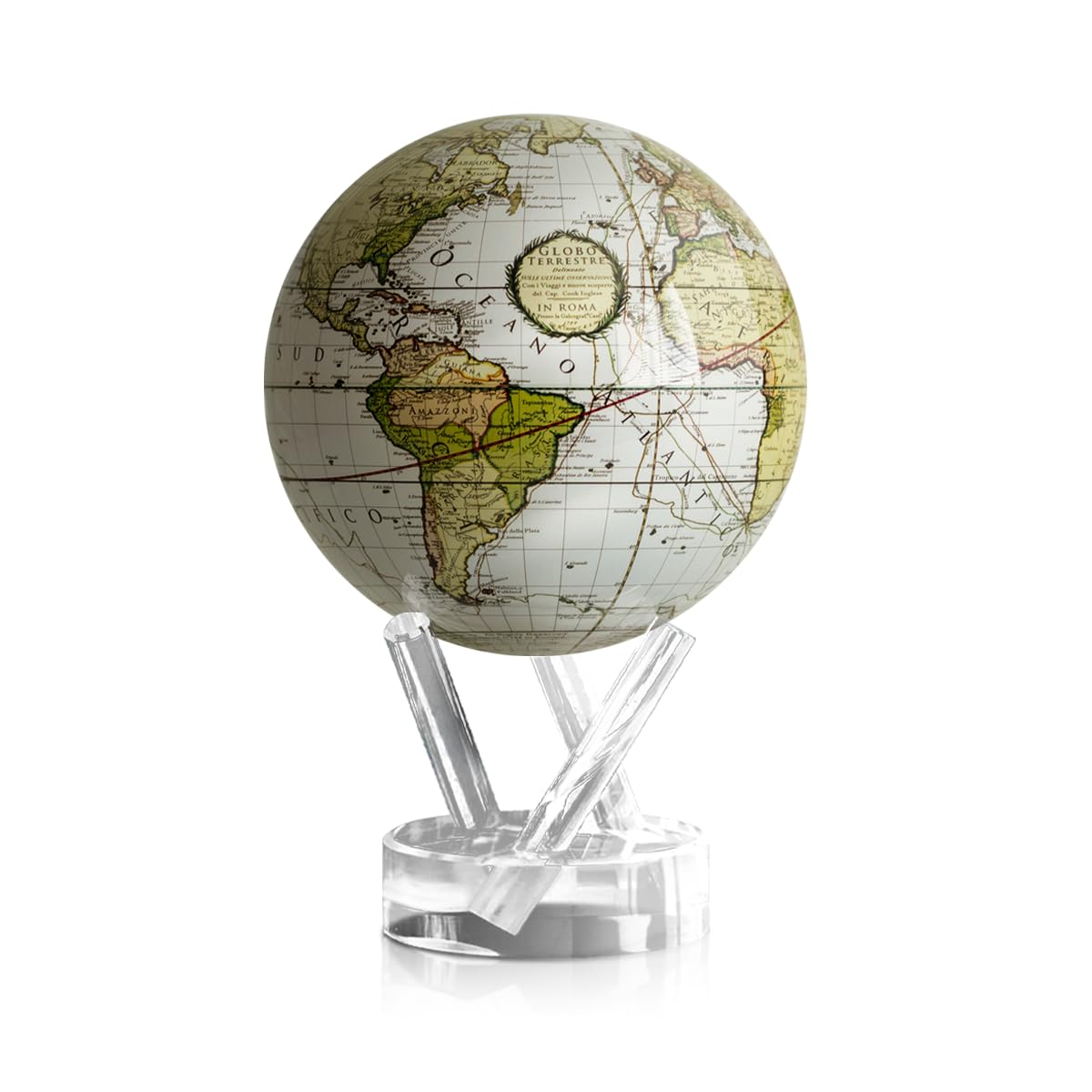 Amazon.com: MOVA Globe – Antique Terrestrial White 4.5” | Solar