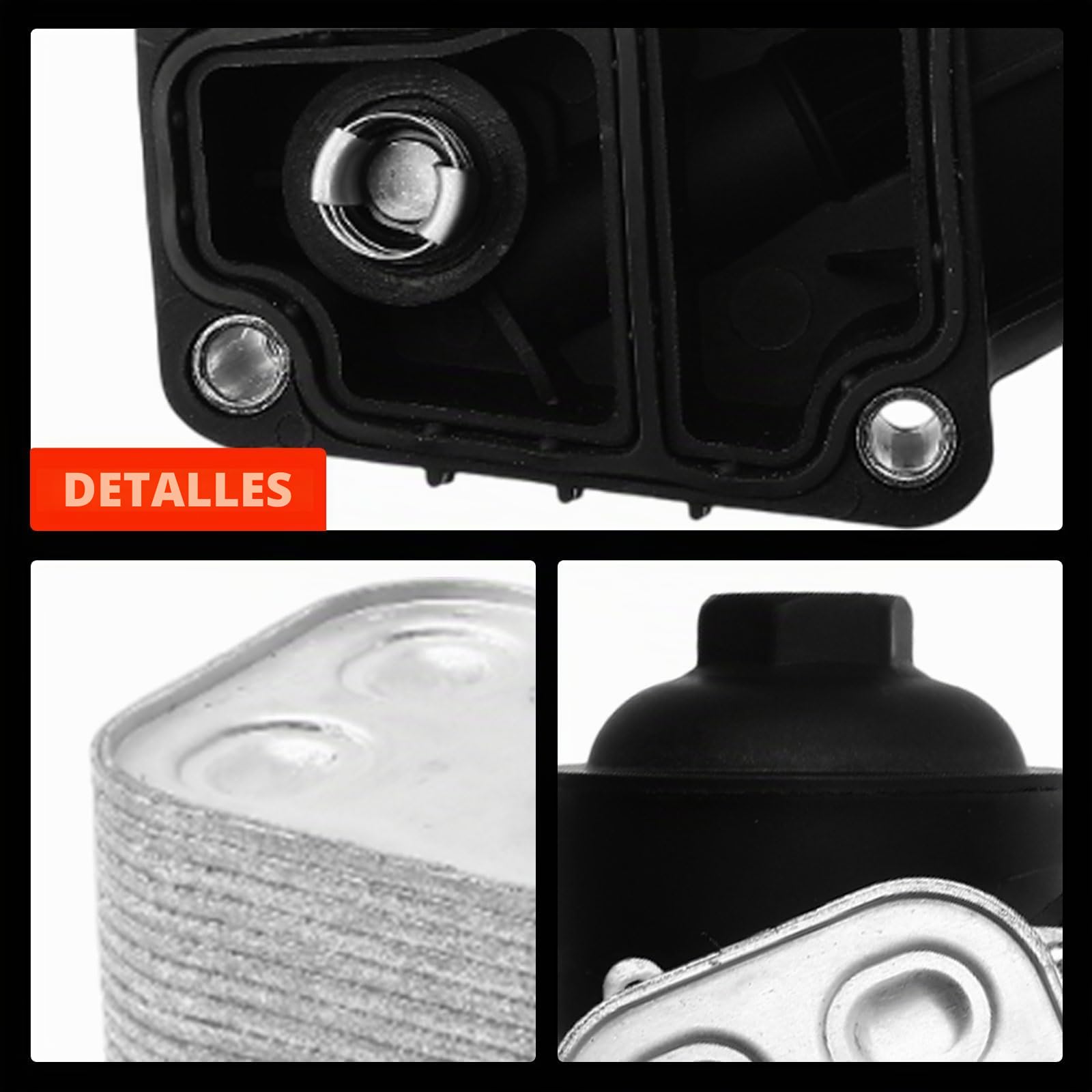 Frankberg Filtro de aceite del enfriador de aceite 03P115389 | Compatible con: Ibiza IV Sportcoupé 6J1 6P5, Polo 6C1 6R1, Habitación 5J7, Fabia II 542, Ibiza IV ST 6J8 6P8