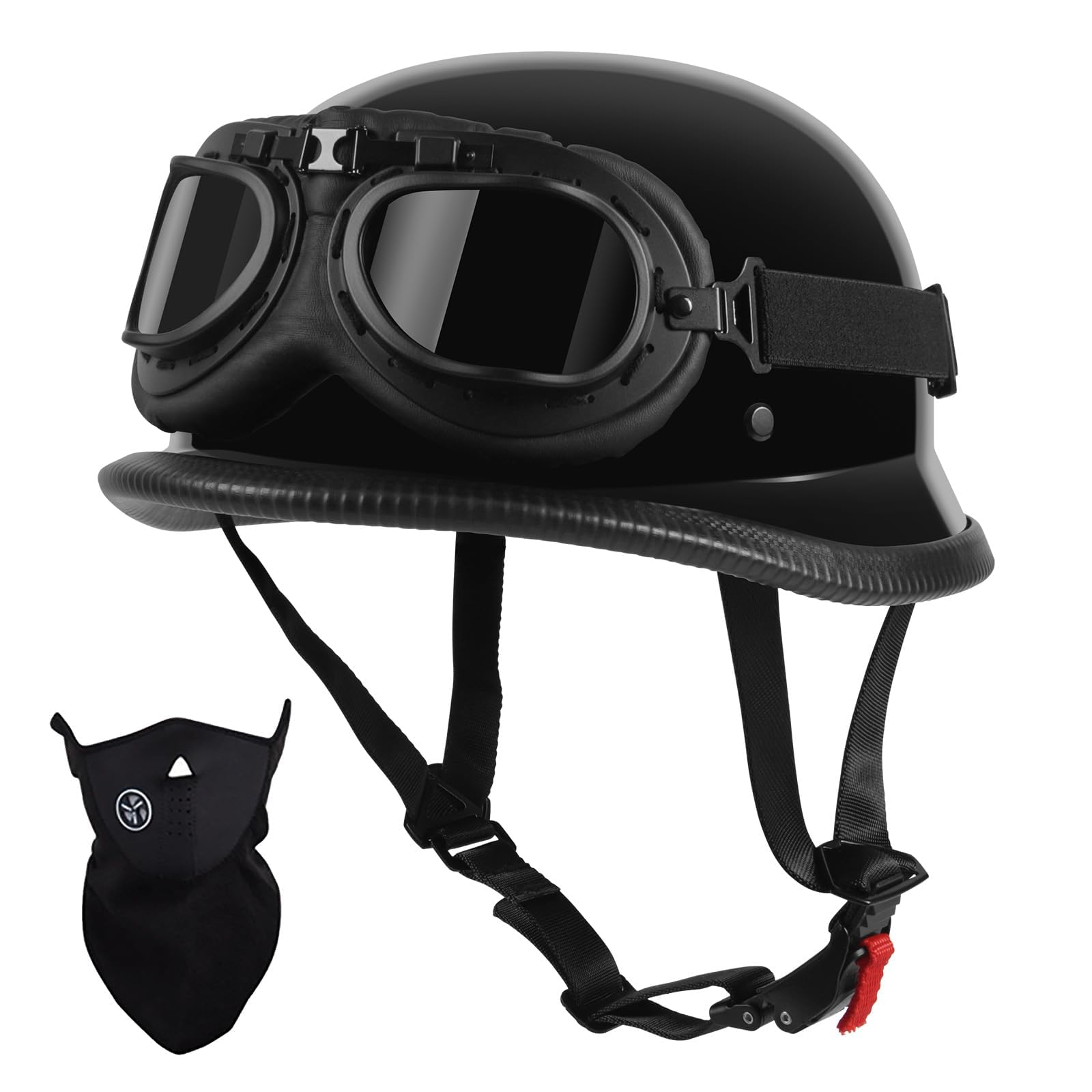 Photo 1 of CUTEY Vintage Half Helmet - Black, DOT Certified