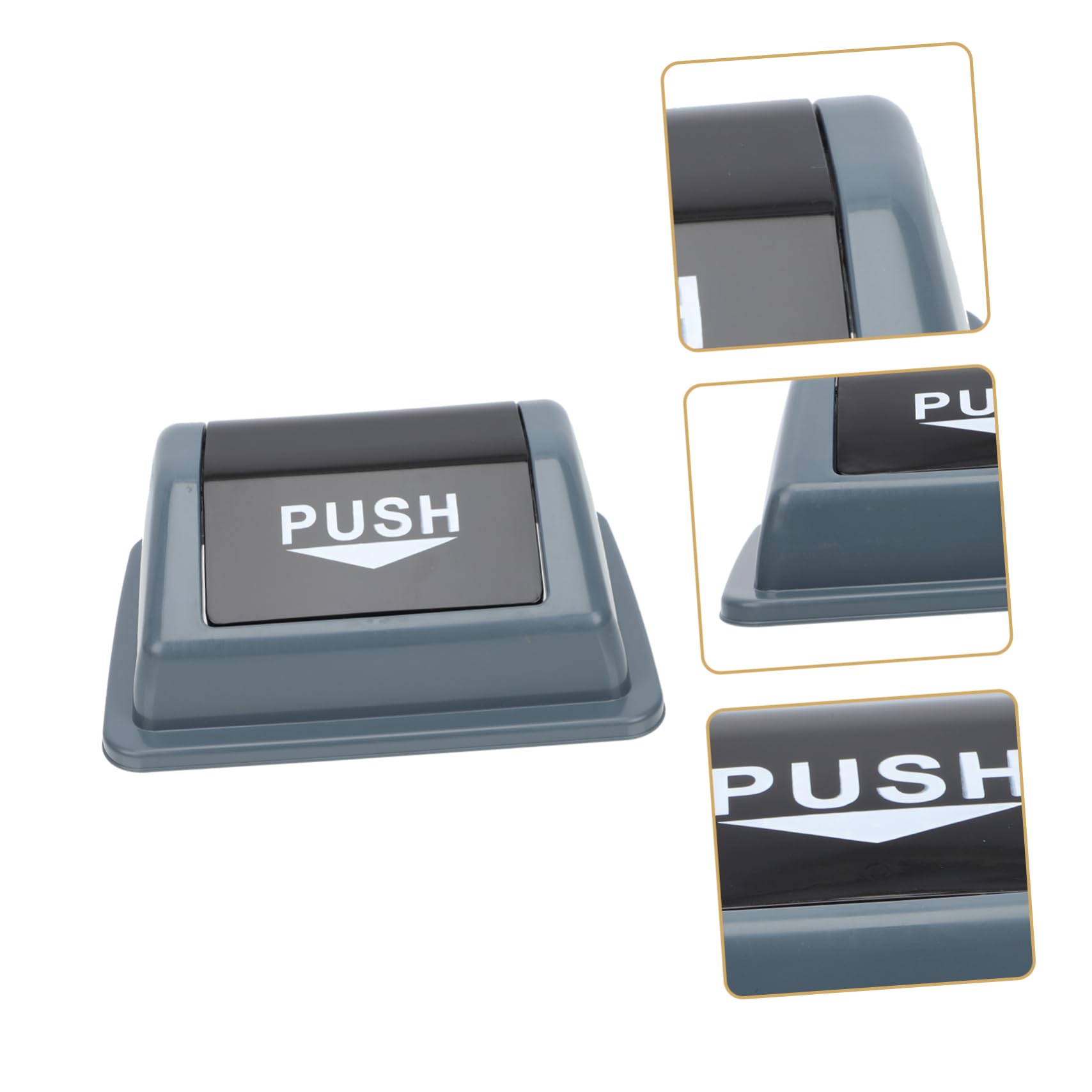 OKUMEYR Large Waste Bin Lid Grey Plastic Cover for Trash Can Easy Installation for Kitchen Use Protective Cover for Waste Bin Supplies