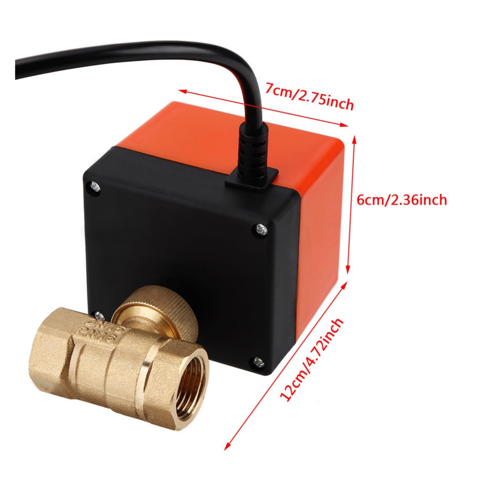 Zawór kulowy DN15 / DN20 / DN25 Elektryczny 2-drogowy zawór kulowy z napędem silnikowym 2-drogowy 3-przewodowy - z kablem siłownika do gazu Woda Olej, Powietrze, Gaz, Ciecz, Otwieranie/Zamykanie Częś