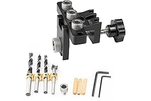 3-in-1 Fully Adjustable Dowel Jig Kit for Precision Woodworking