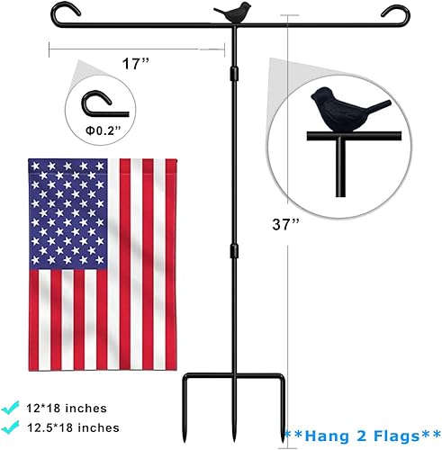 Miniatura 7 de Soporte para bandera de jardín soporte de poste de bandera de jardín de alta calidad de metal antioxidante resistente a la intemperie con un clip de