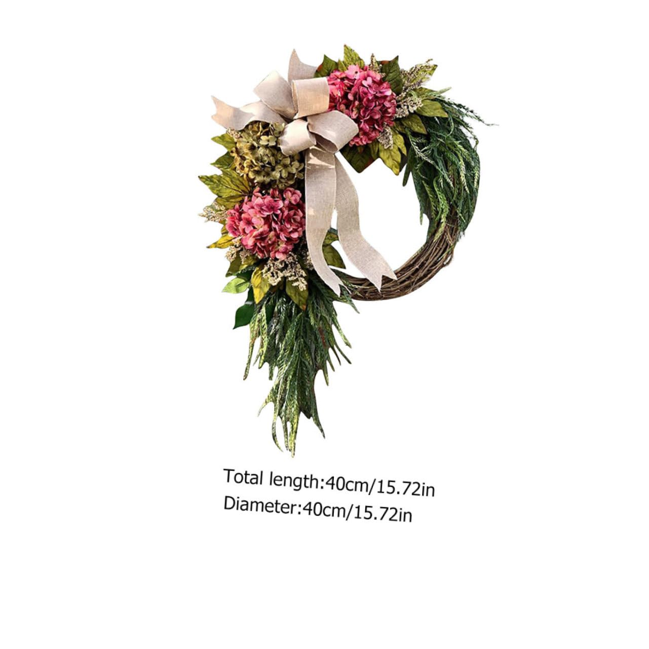 Toyvian 1pezzi Ghirlanda di Ortensie Finte Ciondolo da Appendere alla Parete Decorazione da Fattoria per Porta