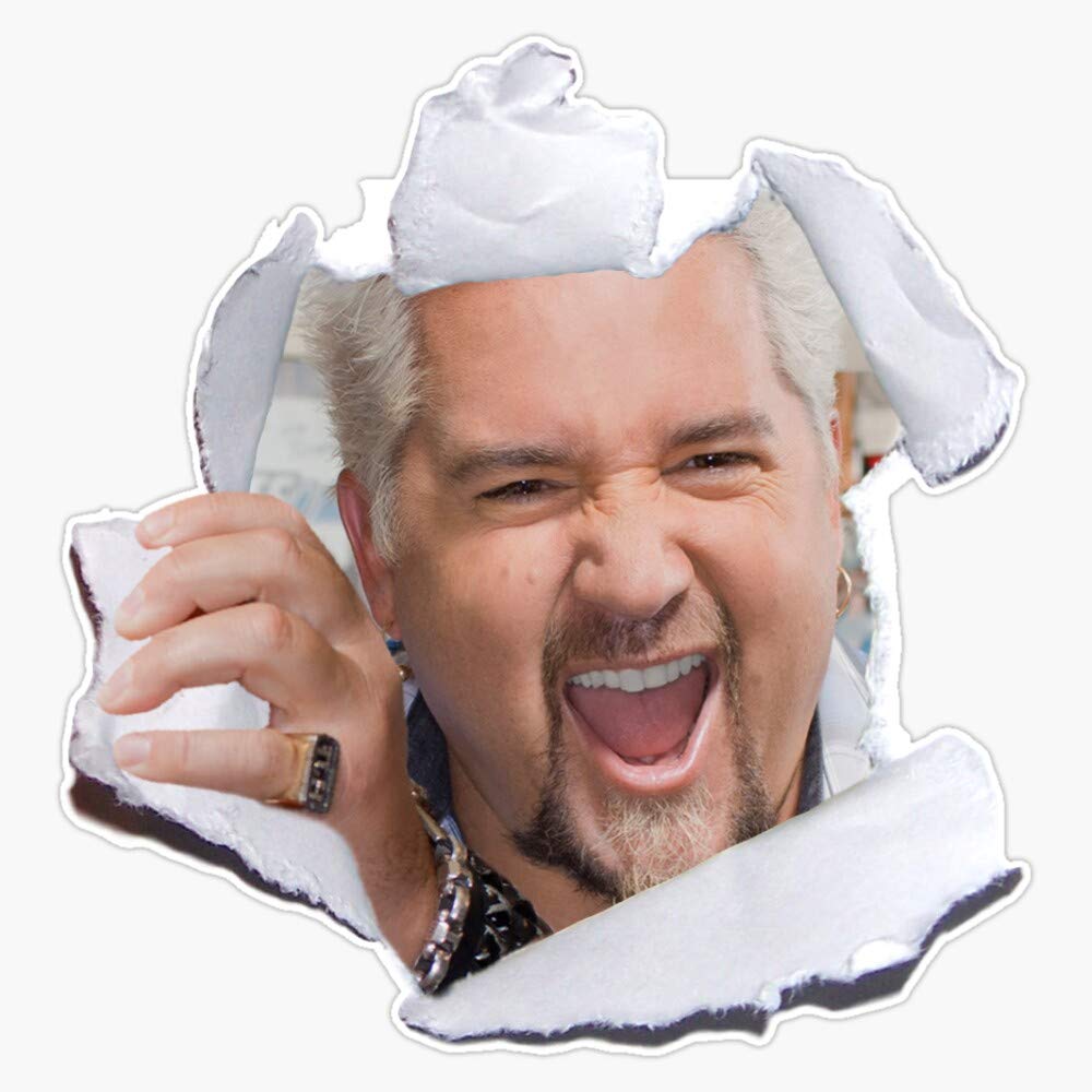 Guy Fieri Popping Out Vinyl Waterproof Sticker Decal Car Laptop Wall Window Bumper Sticker 5"