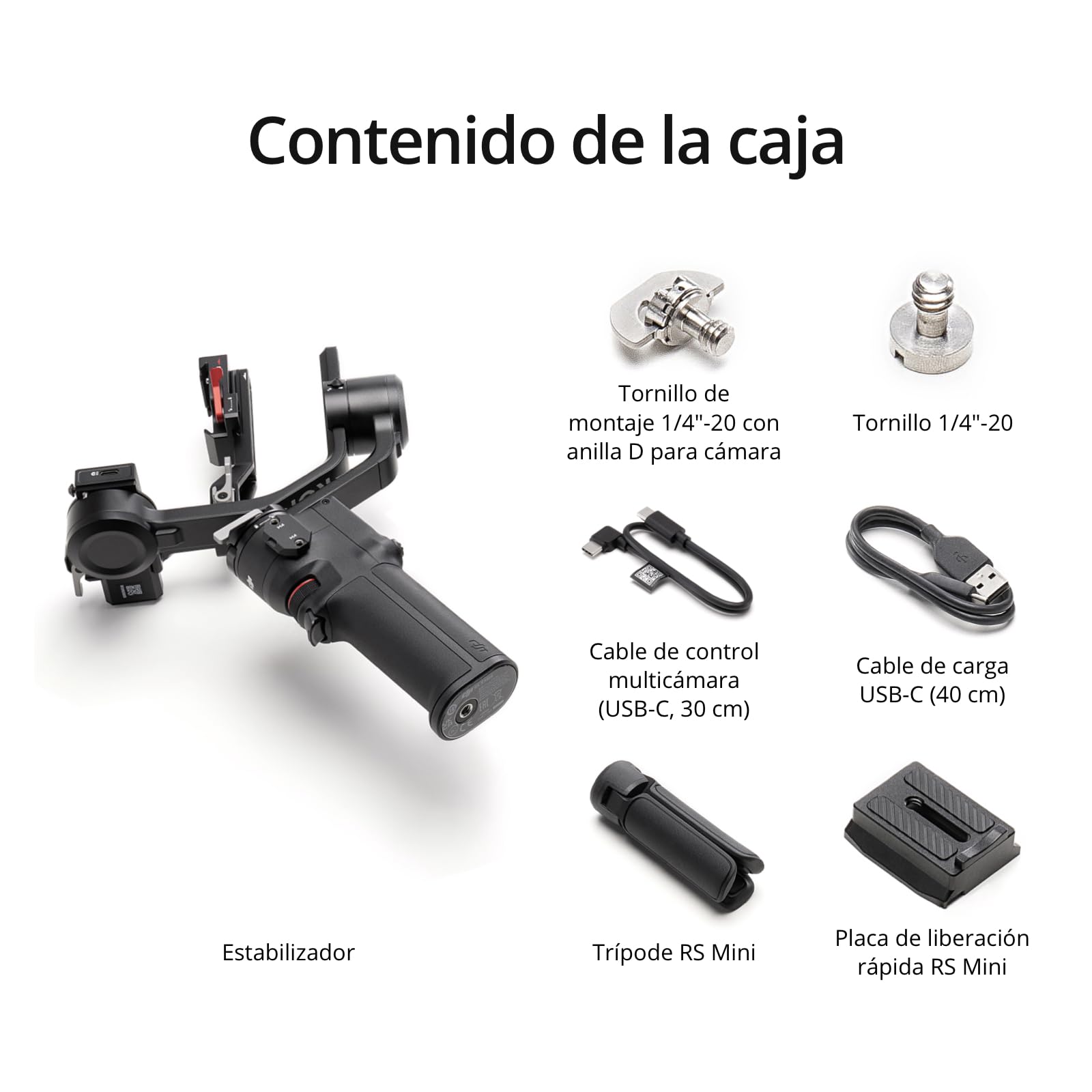 DJI RS 3 Mini, estabilizador Ligero de 3 Ejes para Canon/Sony/Panasonic/Nikon/Fujifilm, Carga Probada de 2 kg, Control del Obturador por Bluetooth, grabación Vertical nativa, estabilizador Camara