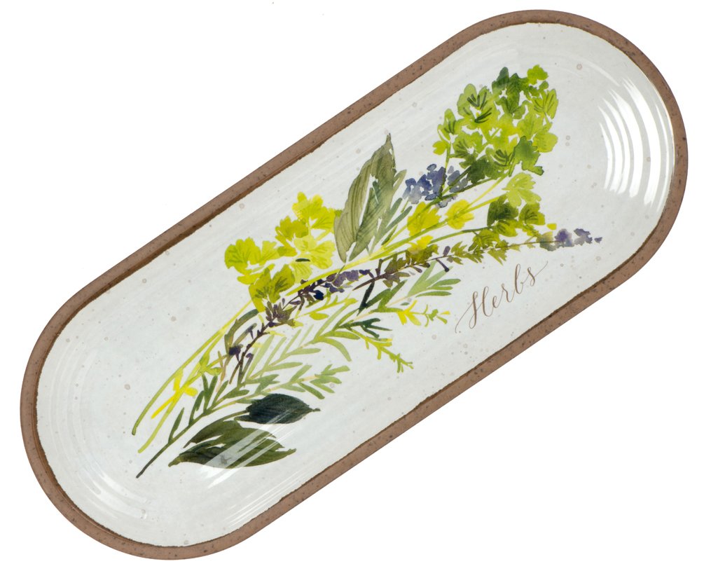 Epicurean Alfresco Melamine Appetiser Serving Tray, 37.5Cm X 15.5Cm