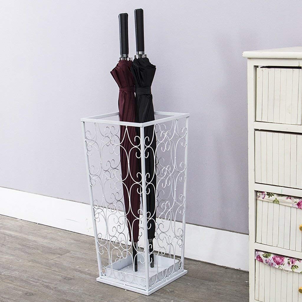 Porte-parapluie blanc pour entrée et bureau créatif | Seau de rangement moderne