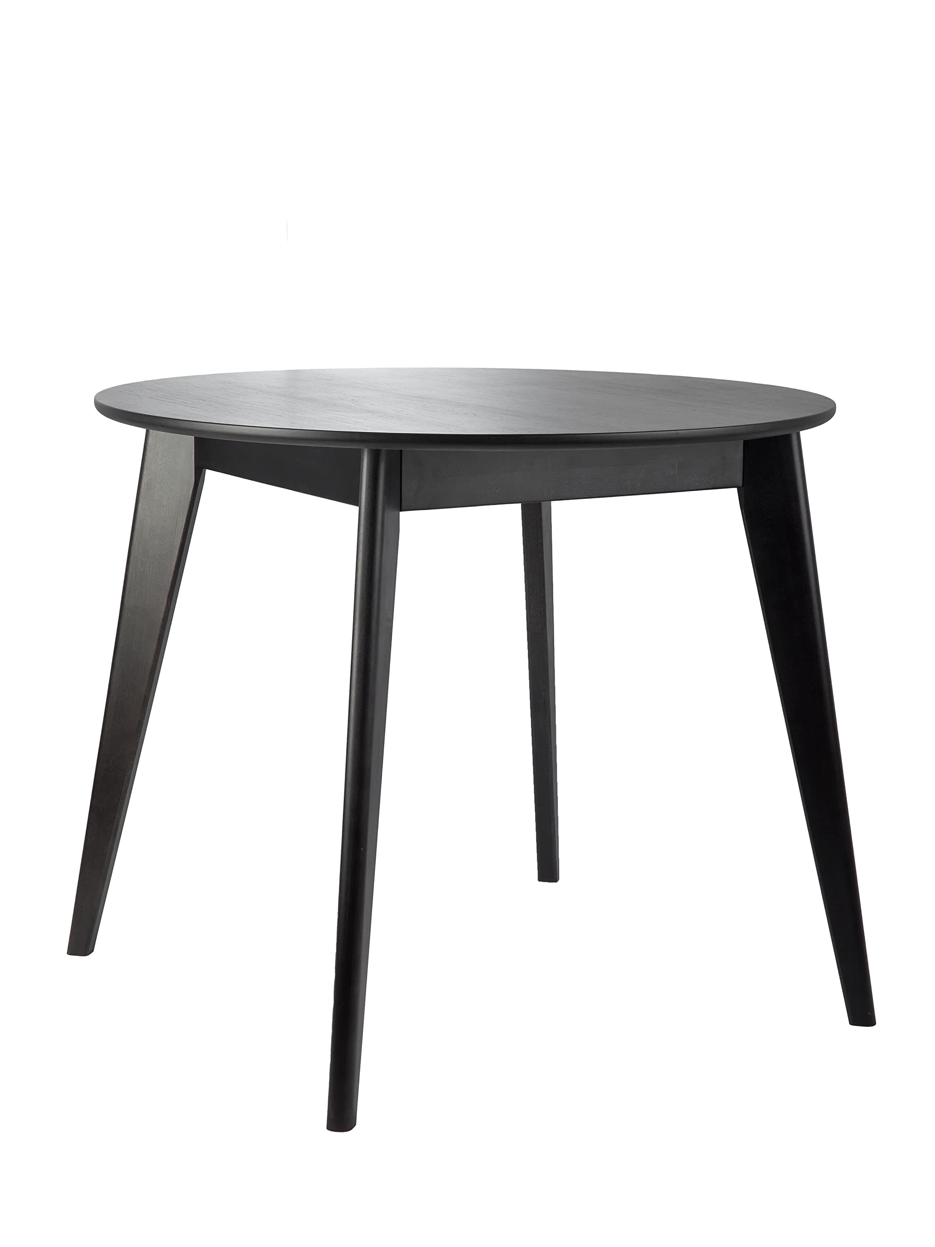 Buy DAIVA CASA Orion 35 inch Round Wooden Dining Table Birch Circle Dinner Table Solid Wood