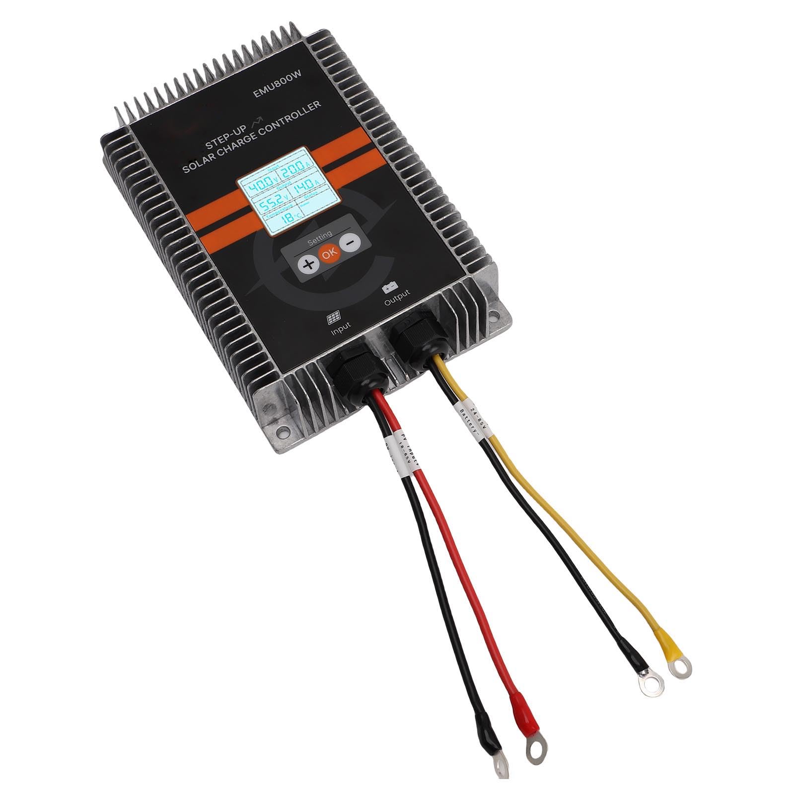 FTVOGUE Regolatore di Carica Solare MPPT, Regolatore Batteria Pannello Solare in Alluminio Display LCD 800W IP65 Ingresso da 0 A 30 A Uscita da 0 A 15 A per Illuminazione Stradale Barca Domestica