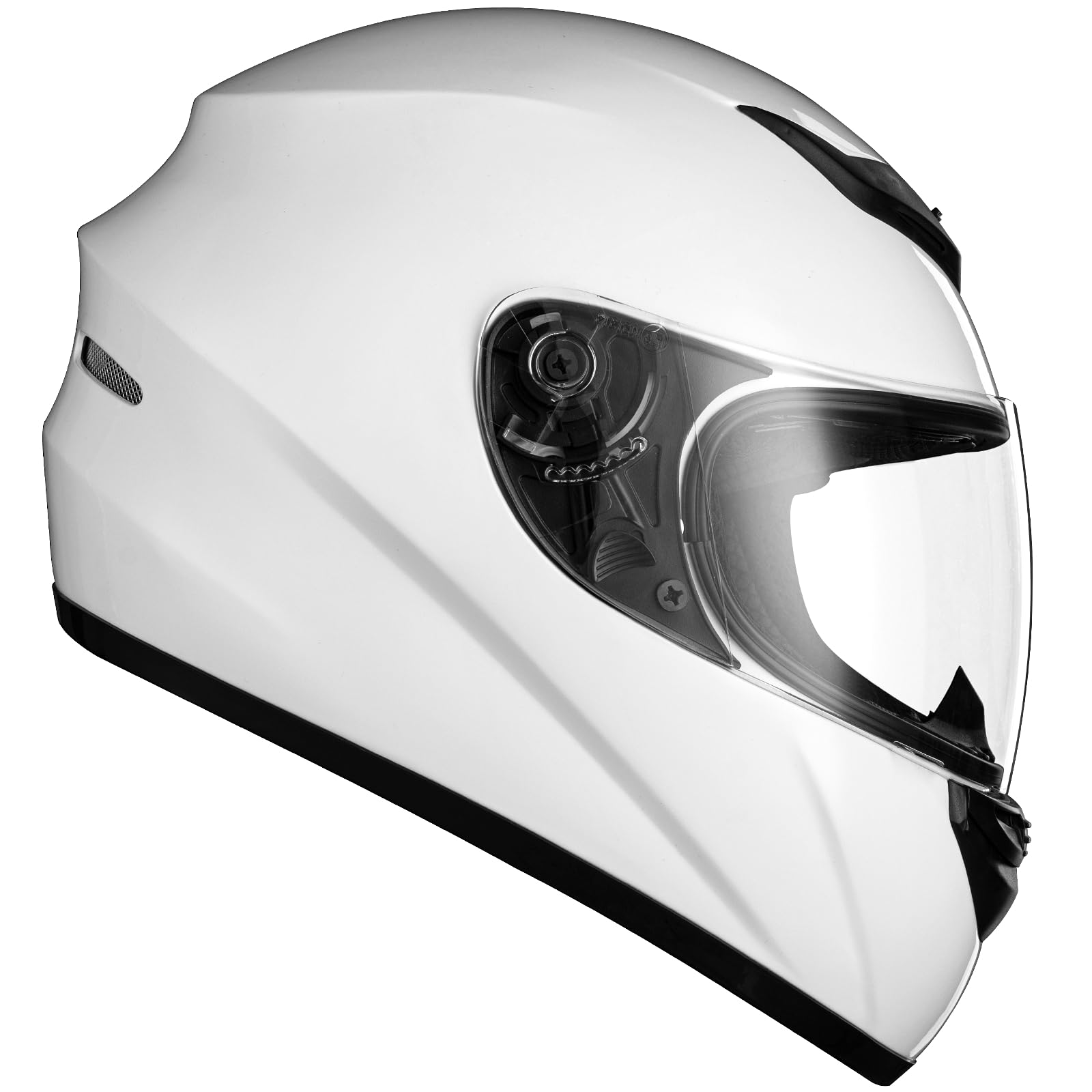 Favoto Motorradhelm Integralhelme für Erwachsene Vollvisierhelm Mopedhelm für Herren Damen Atmungsaktiv ECE Zertifiziert L (59-60cm)