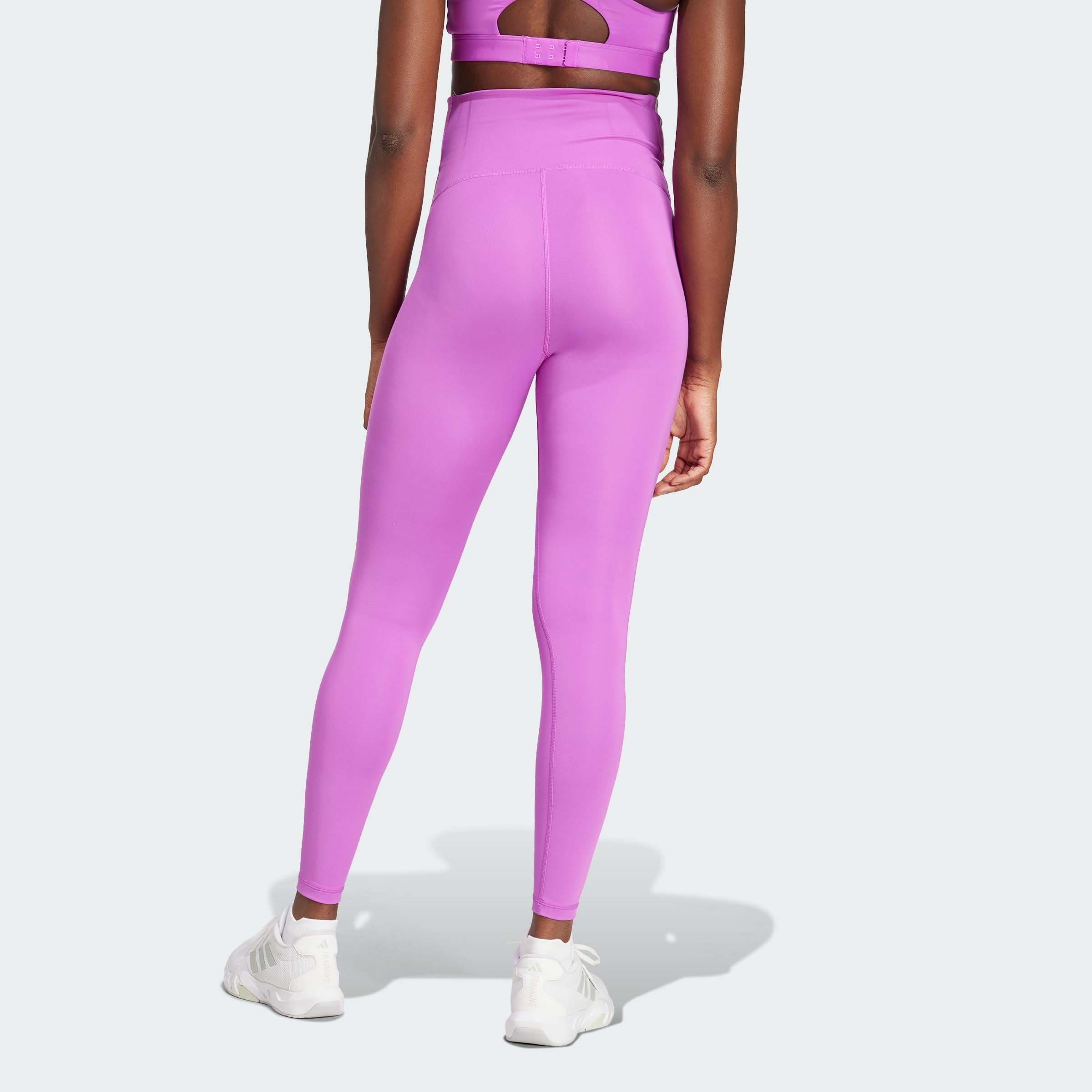 adidas Women Optime Essentials Full-Length Leggings (Maternity) Recycled Polyester Purple XS